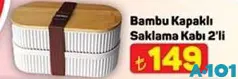 BAMBU KAPAKLI SAKLAMA KABI 2'Lİ BAMBU KAPAKLI SAKLAMA KABI 2'Lİ